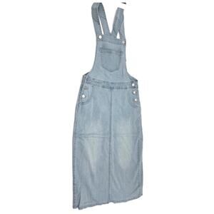 Denim Overall Dress Light Indigo Blue The Esther Women’s Small Boutique Fashion